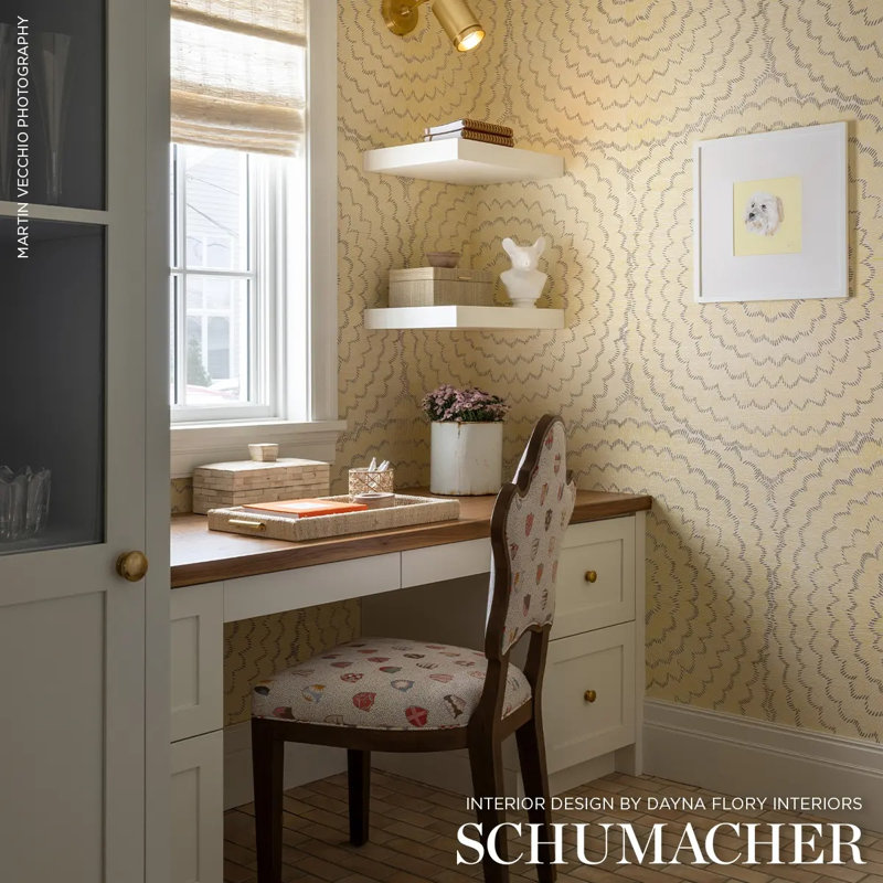Papier peint Schumacher x Celerie Kemble, Soleil / brouillard