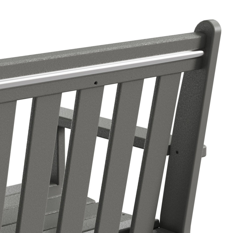 Banc de patio POLYWOOD Vineyard, H 35,25 po x l 60 po x P 24 po, Gris ardoise