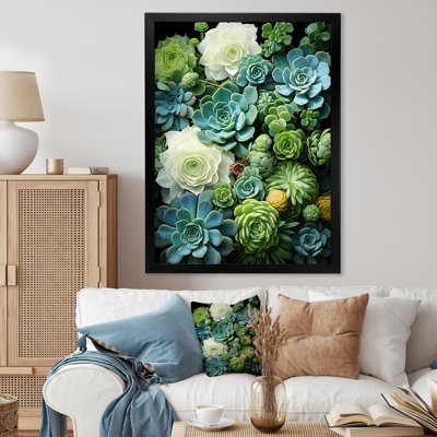 «Chataignier Green Succulents Serenity Garden I», reproduction sur toile