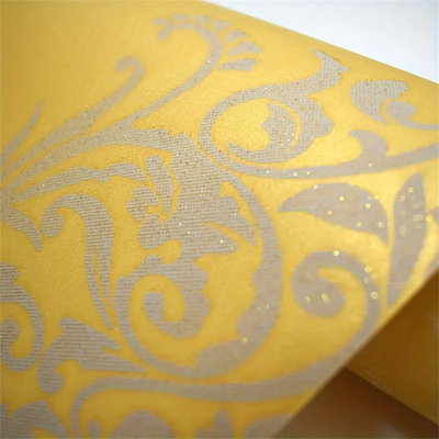 1.73' W X 31.16'l Modern Damask Velvet Wallpaper - 3d Hot Stamping Embossed, Thickened, Non-woven, Non-pasted, Minimalist European Style For Bedroom, Living Room, Tv Background