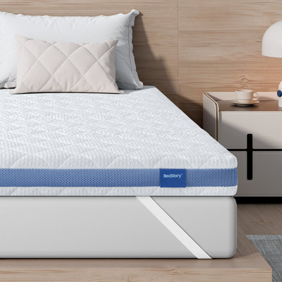 2" Plush Cooling Gel Memory Foam Mattress Topper with Removable Cover