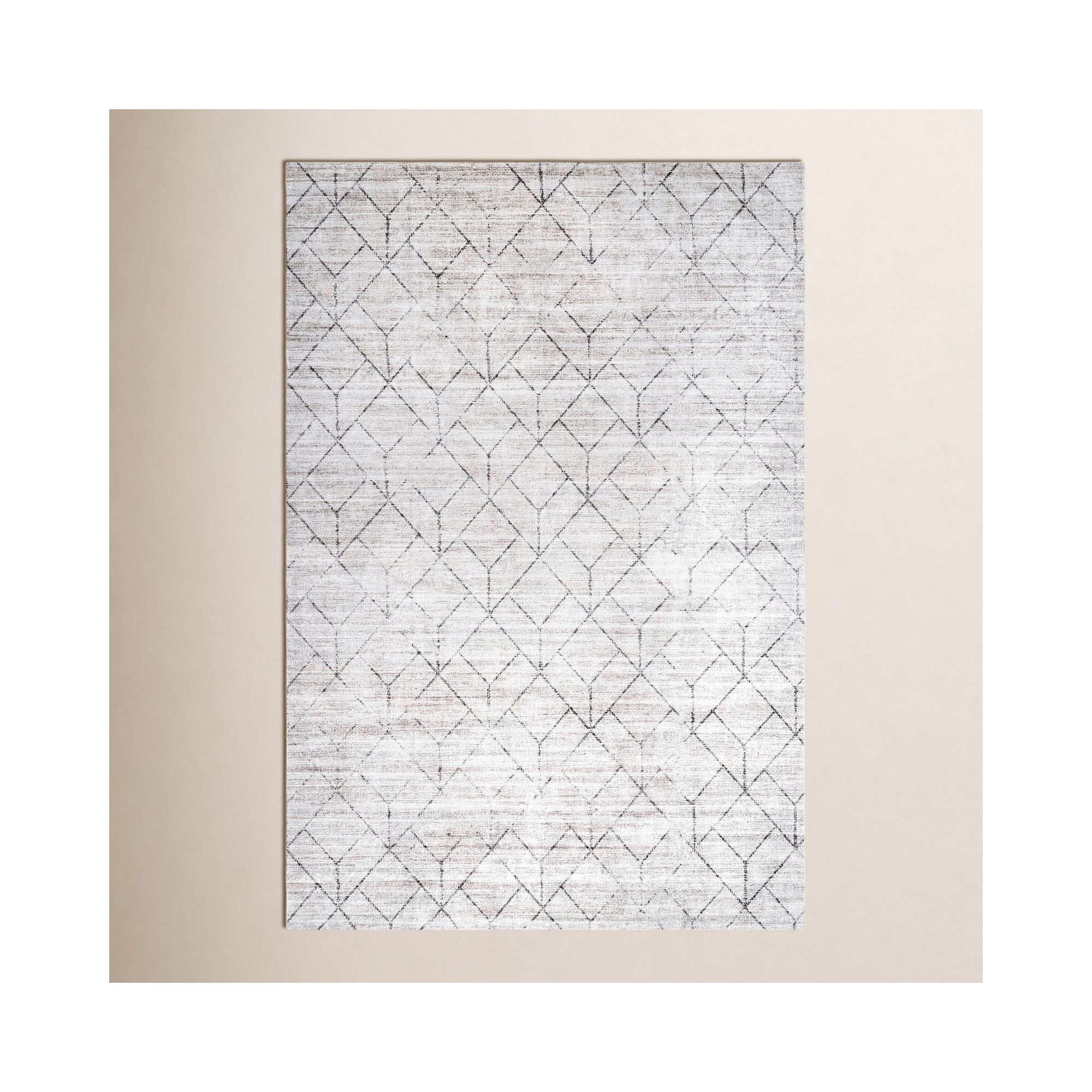 Florain Geometric Machine Washable Area Rug for Living Room Bedroom Dining Room Kitchen, Rectangle 4' x 6'