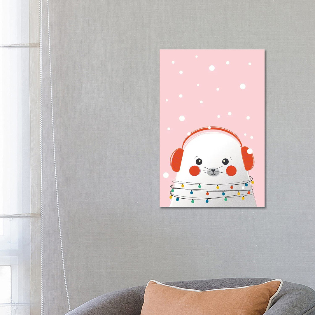 Weihnachtliche Tiere Niedliche Robbe von Show Me Mars - Gallery-Wrapped Canvas Giclée on Canvas