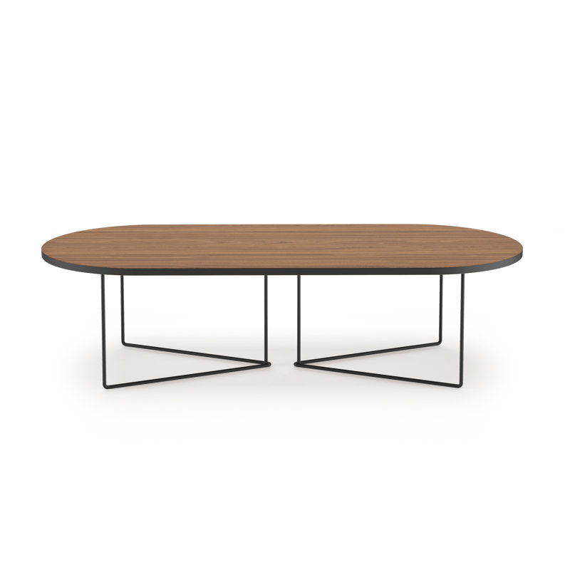 Analeesa Oval Coffee Table, Walnut Veneer 
