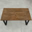 Isaias Oak Solid Wood Top Metal Base Dining Table-2100816758-2100816754