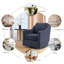 Fauteuil d'appoint pivotant rembourré, méridienne pivotante à 360 ° avec coussins amovibles, tissu texturé, fauteuil moderne pour salon, chambre à coucher et coin lecture-145062080