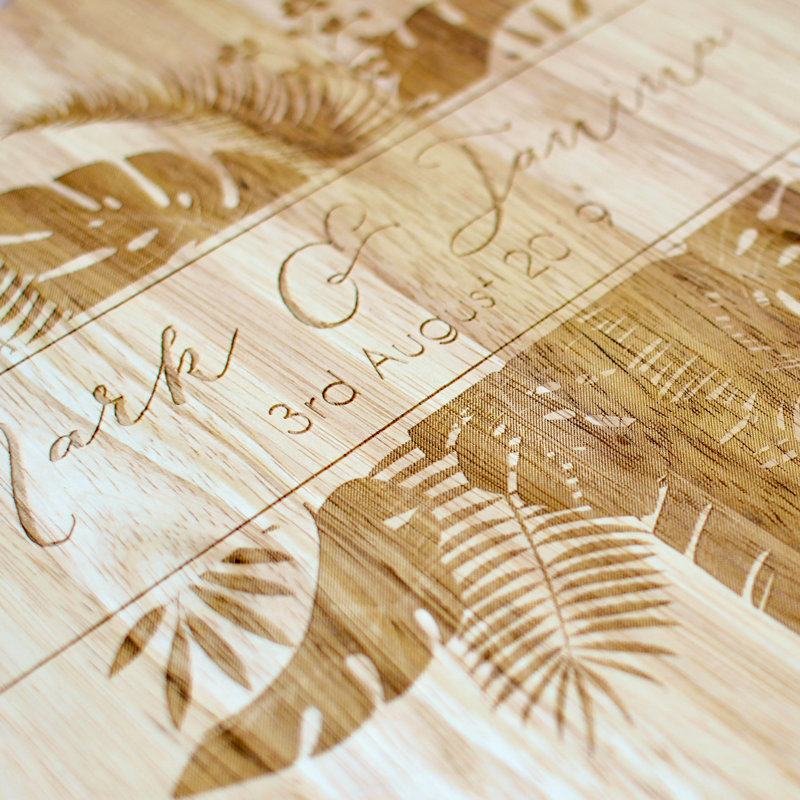 Hutchinson Personalised Chopping Board, Palm Print, Yes