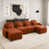 Orange+4Seat+2Ottoman