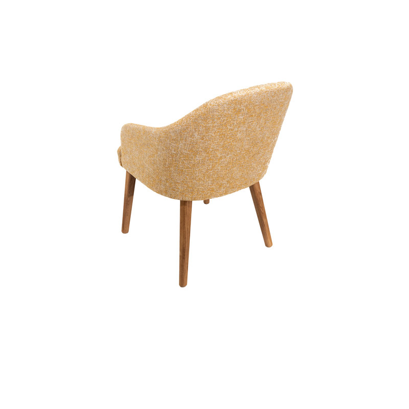 46cm H Upholstered Armchair in Yellow