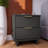 Granville 18" W Modern 2-Drawer Solid Wood Nightstand in Charcoal Gray-1881593721