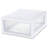 Sterilite Clear & White Plastic Storage Bin with One Drawer