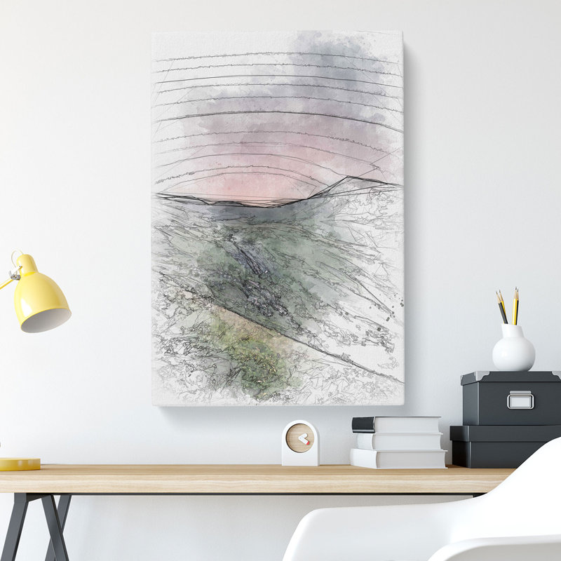 High Alpine Road in Austria - Wrapped Canvas Drawing - Wrapped Canvas, 50cm H x 35cm W x 3cm D
