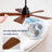 42" 5- Blade Ceiling Fan With Remote Control And Led Light-1304945192-1304945197