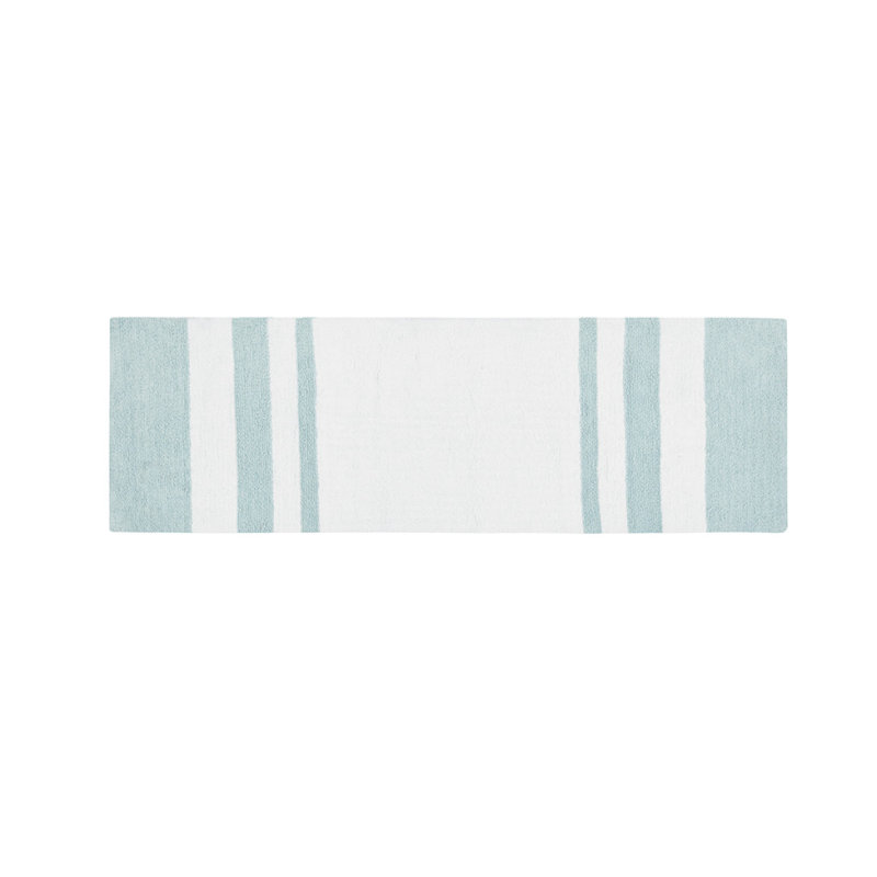Reversible Bath Rug, Aqua, Runner 2' x 6'