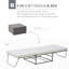 Lit de salon pliable gris 21 po, rembourrage épais pour le confort, gain de place, petite pièce rembourrée d'une capacité de 330 lb, gris, surface, supporté