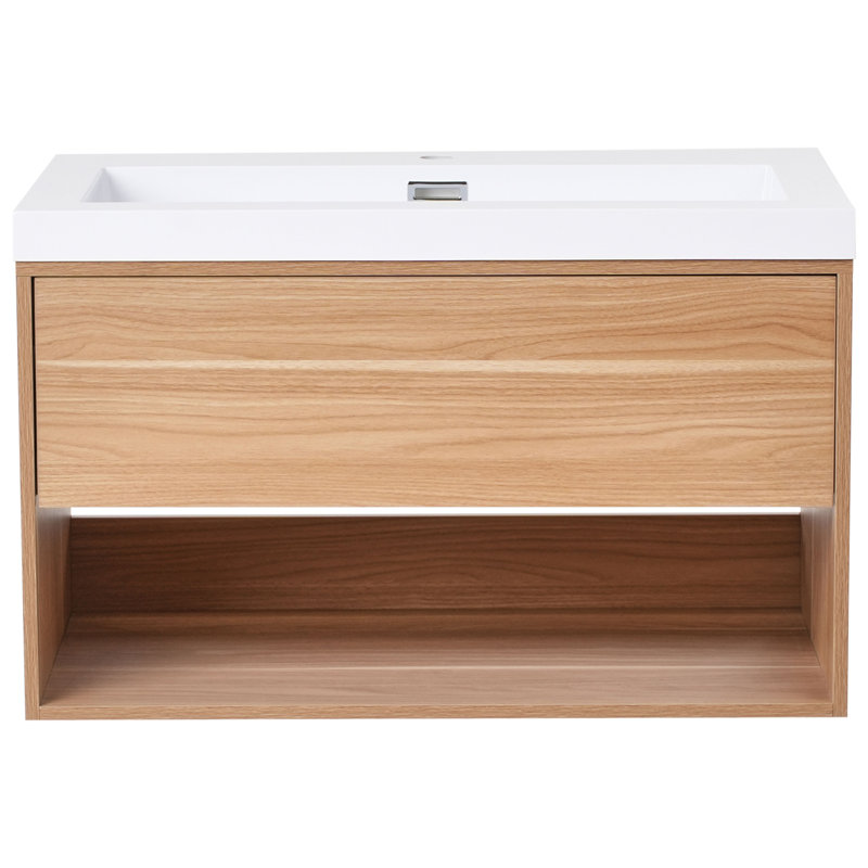 800 mm Wall Mounted Single Vanity with Integrated Resin Basin