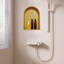 Niche de douche encastrée en acier inoxydable 13,11 x 3,94 x 19,09 po-1040240617