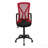 Office Chair, Adjustable Height, Swivel, Ergonomic, Armrests, Computer Desk, Work, Red Mesh, Black Metal, Contemporary, Modern