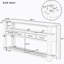 Console de 62,2 po avec 4 tiroirs et 2 tablettes en bois-728528867