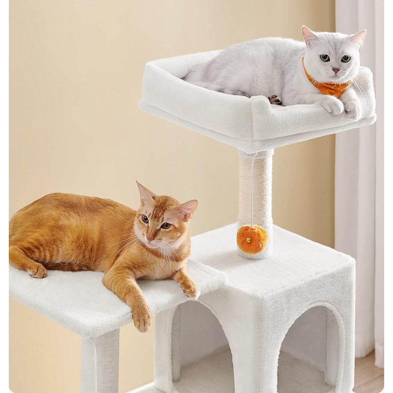 143 cm H Cat Tree / Condo, Cream White