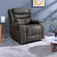 Fauteuils inclinables simples, repose-pieds manuel réglable en microfibre noire, maison moderne