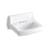 Greenwich Vitreous China Rectangular Wall Mount Bathroom Sink with Overflow