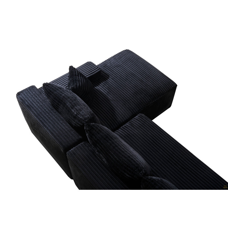 Canapé modulaire 106,3 po Cloud, Noir
