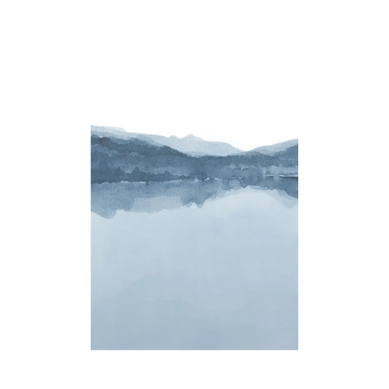 Watercolor Landscape III Shades Of Blue - 1/2 by Nouveau Prints - Wrapped Canvas Gallery-Wrapped Canvas Giclée