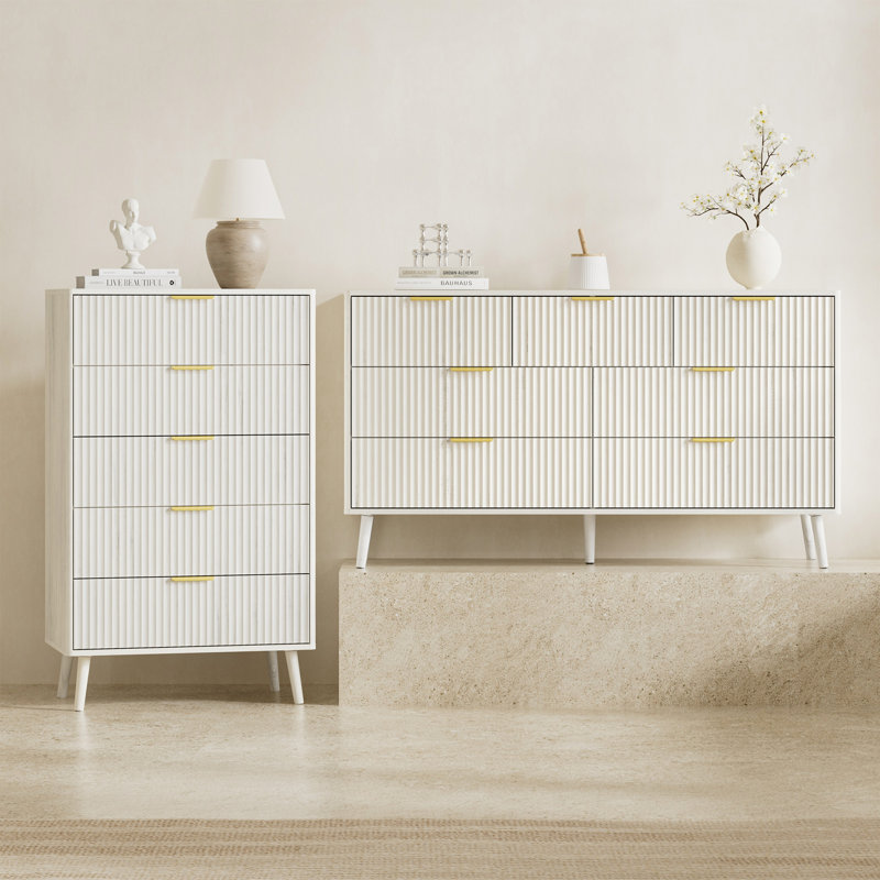 2 Pieces Bedroom Set, White