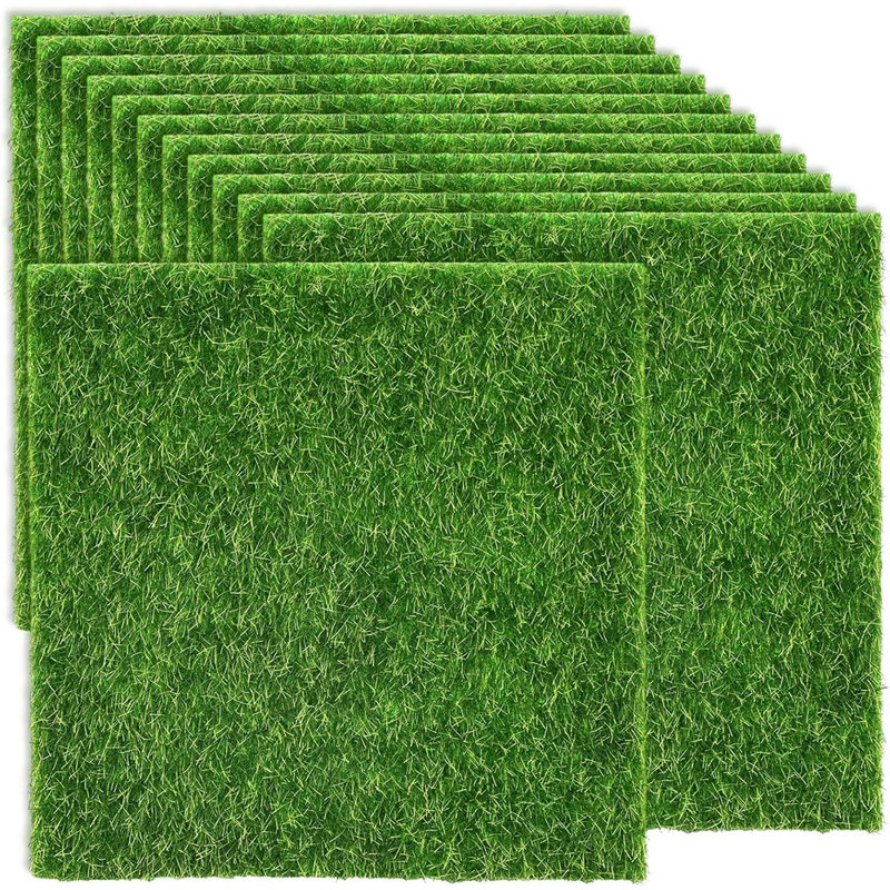 Paquet de 12 décorations en fausse herbe pour artisanat, fée 6 po x 6 po