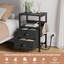 Tables de chevet avec 2 ports USB et prises de courant, 2 tiroirs et 2 tablettes de rangement ouvertes-985850306