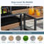 Ensemble de patio 4 pièces en bois d'acacia et en rotin-129890980