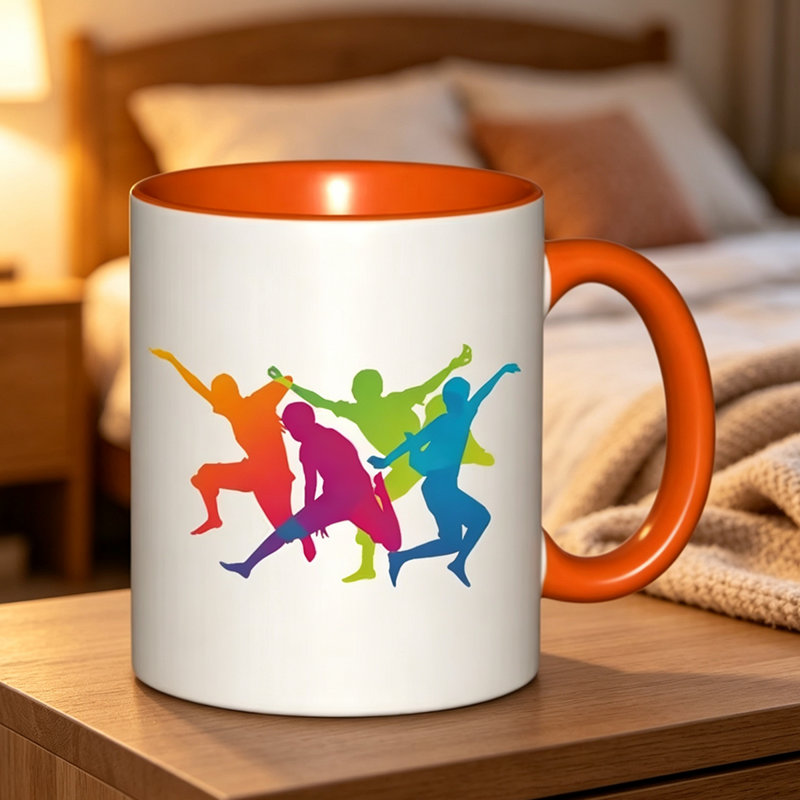 Unisex a Victor Dance Logo Ceramic Coffee Mug Coffee Cup Tea Mug Halloween Gift Leisure Time can hold Tea Milk.