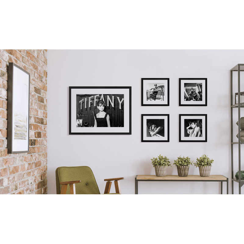 Marilyn Monroe Posing In The Studio - Print on Wood, Black, 51cm H x 51cm W x 5cm D