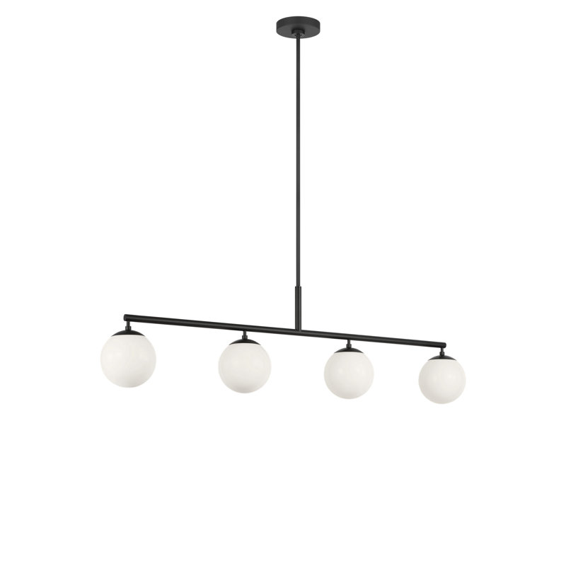 Lustre linéaire à quatre lumières Nube, Nuit noire, Non