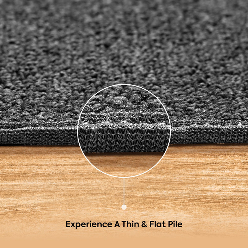 Tapis intérieur / extérieur gris Gafton, Demi-cercle 5 pi x 10 pi