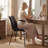 Set of 4 Mid-Century Modern Dining Chairs, Upholstered Faux Leather Side Chairs with Metal Legs, Black-1244013427-1244013431