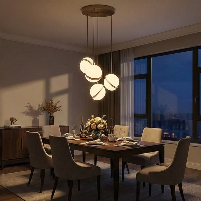 Luminaire suspendu sphère 4 lumières Aurelia