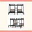 Lit superposé double au-dessus de simple (simple TG au-dessus de simple au-dessus de simple)-902234036