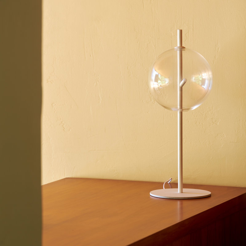 Metal Table Lamp, White