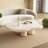 Cloud-shaped Coffee Table With 4 Legs – 38.5-inch White Modern Accent Table For Living Room And Indoor Spaces