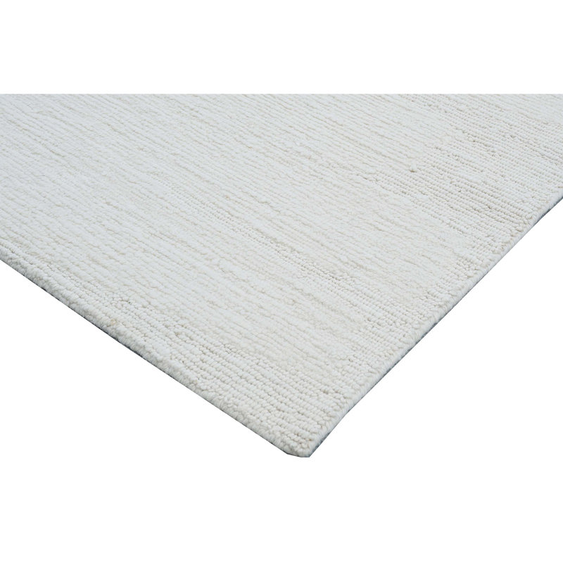 Wool Area Rug in White, Rectangle 10' x 14'