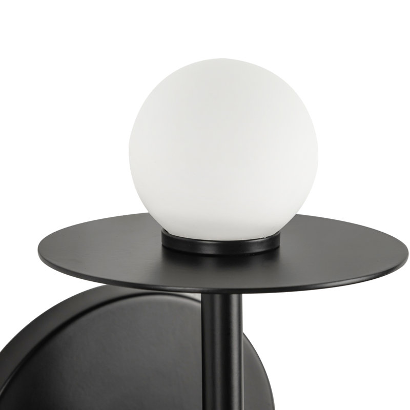 Elixir 10-In Wall Sconce, 10.13" H x 4.38" W x 4.25" D, 6 W, Black