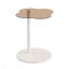 Modern Coffee Table Set Of 2, Irregular Shape Coffee Table With Four Roman Column Legs And End Table With Glass Top, End Table