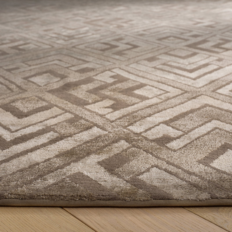 Ralph Lauren Deco Bas Wool, Viscose Rlr6722B Rug, Rectangle 8' x 10'
