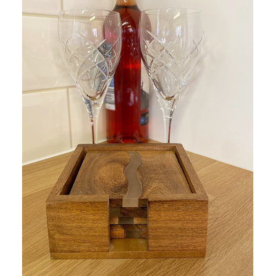 Wood Square 4 Piece Set
