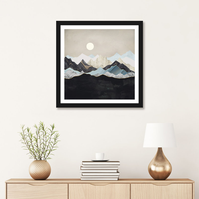 " Silent Dusk ", 24" H x 24" W x 1" D, Black Paper Framed