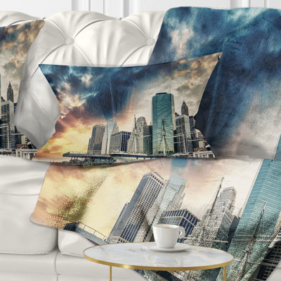 Coussin lombaire cityscape coucher de manhattan
