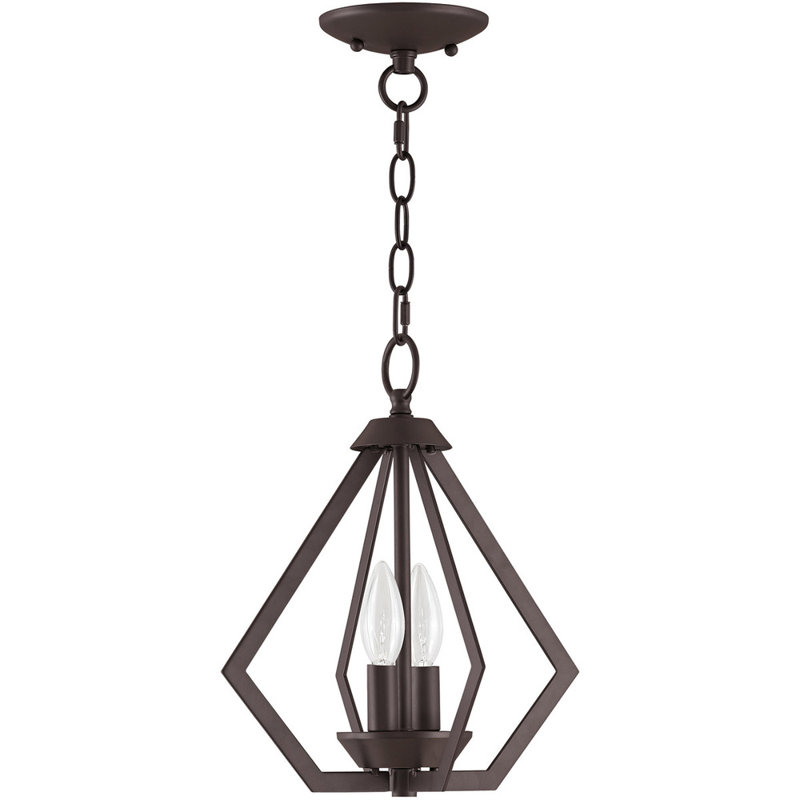 Lustre géométrique à 2 lumières Cathelijne, Bronze