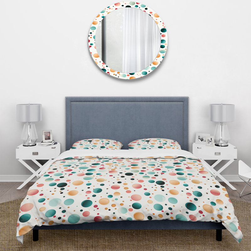 Ensemble de housse de couette en microfibre Vibrant Multicolor, Housse de couette simple + 1 taie décorative stan